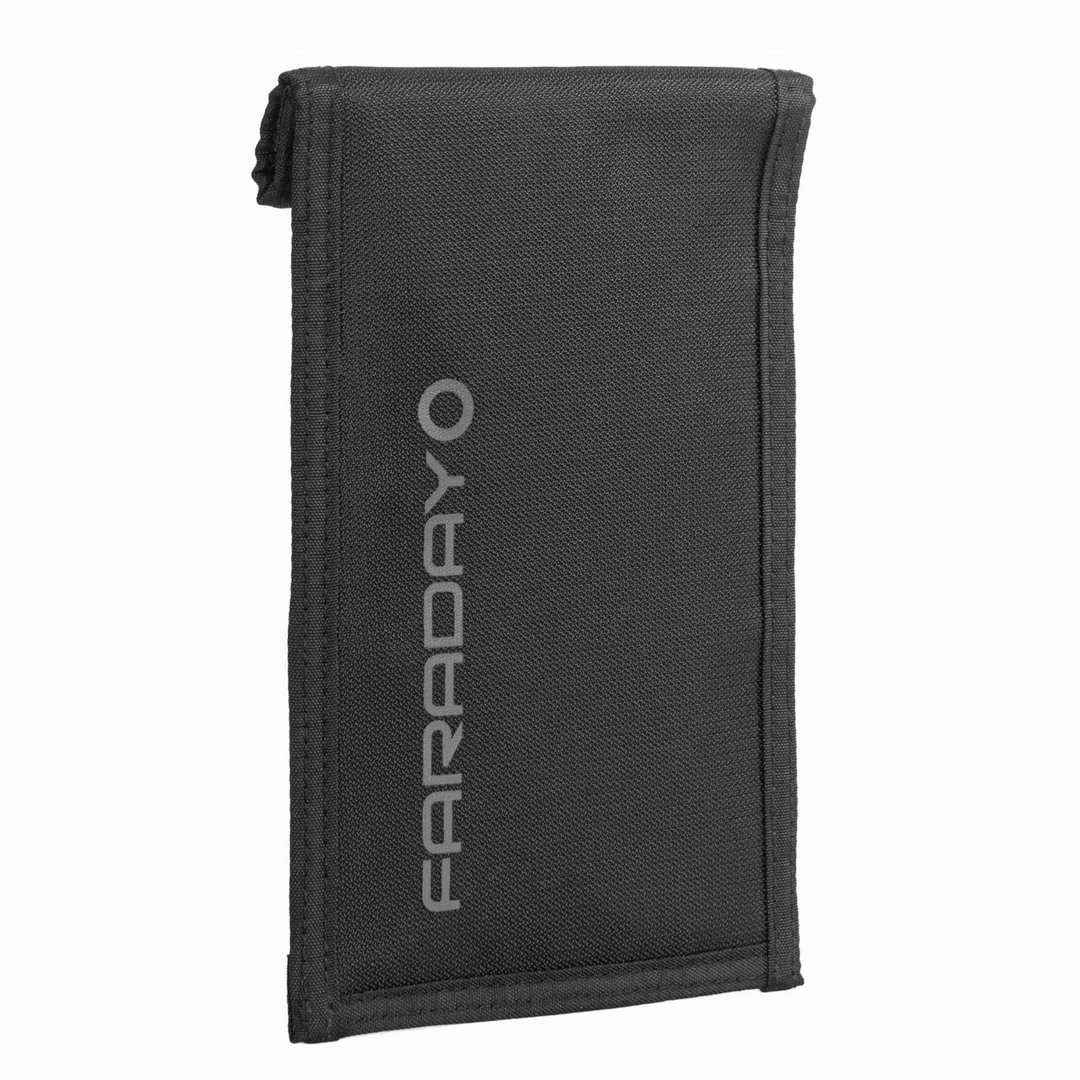 Faraday Jacket Pro Cordura Vertical Phone Bag with magnetic closure in black