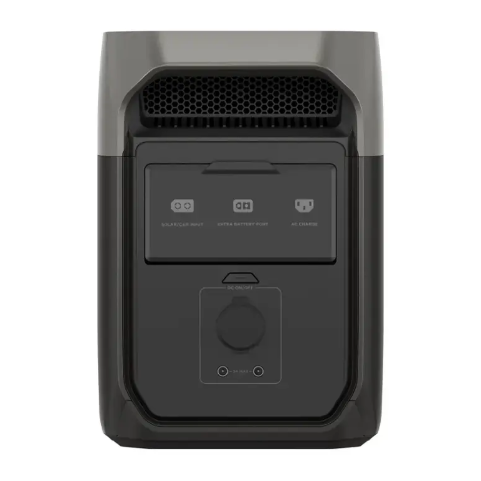 EcoFlow DELTA 3 Portable Power Station Fast Charging 1024Wh Capacity X-Boost back view with output ports visible.