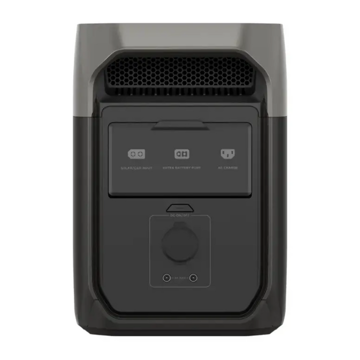 EcoFlow DELTA 3 Portable Power Station Fast Charging 1024Wh Capacity X-Boost back view with output ports visible.