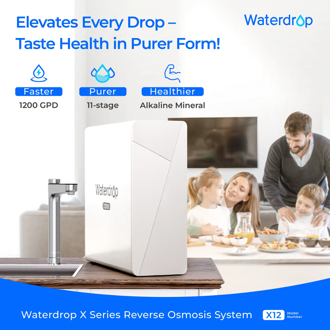 Waterdrop X Series Reverse Osmosis System X12 White Under Sink Water Filter Unit
