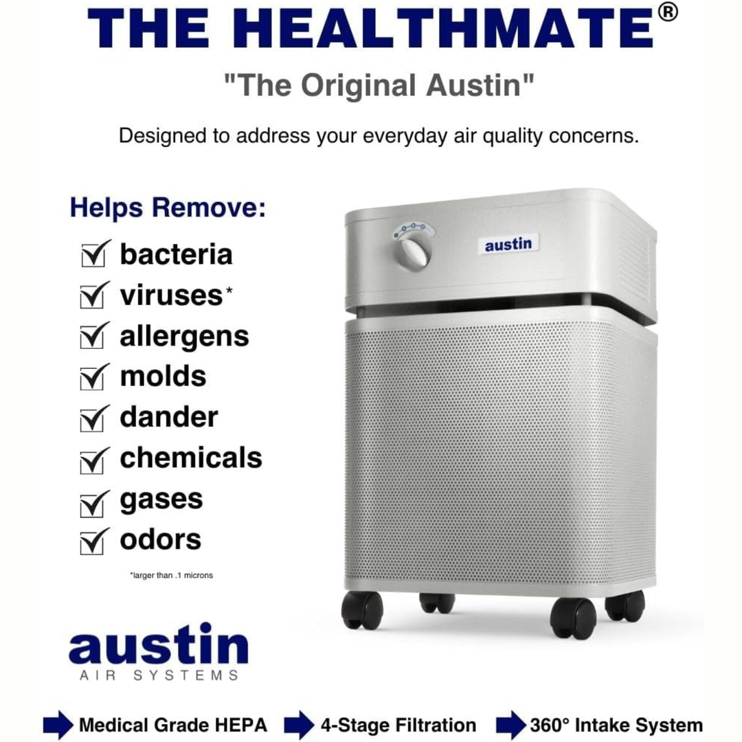 Austin Air HealthMate HM400 Air Purifier 220V 4 Stage Filtration Sandstone