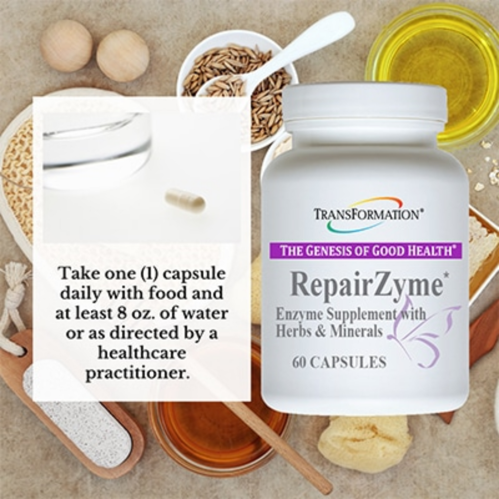 Transformation Enzymes RepairZyme Muscle & Joint Support 60 Caps