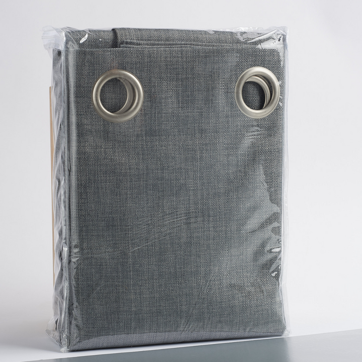 Faraday MAX Blackout CYBER Faraday RF EMF Shielding Curtain panel in packaging with grommets.