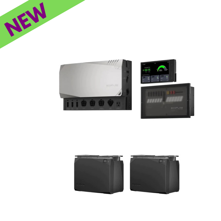 EcoFlow 4kWh Power Independence Kit Solar Energy Solution For Home Backup with new inverter and batteries.