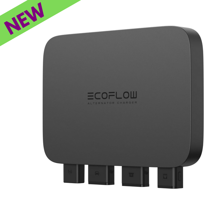 EcoFlow 800W Alternator Charger 3-in-1 Fast DC-DC For Portable Power Stations, new product with multiple charging ports.