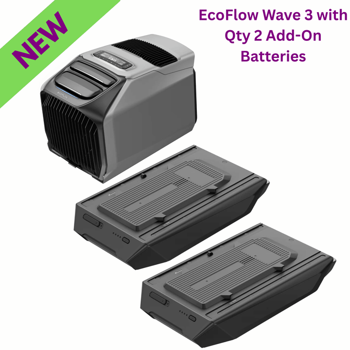 EcoFlow WAVE 3 Portable Air Conditioner + Qty 2 WAVE 3 1024Wh Add-on Batteries with a new badge