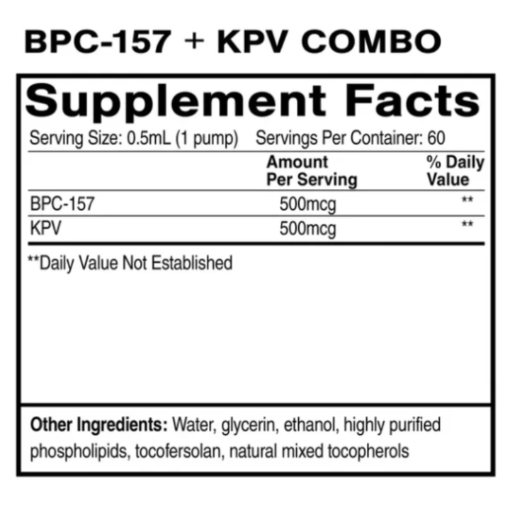 Quicksilver Scientific BCP-157 + KPV Lipsomal Combo Dietary Supplement 30 mL