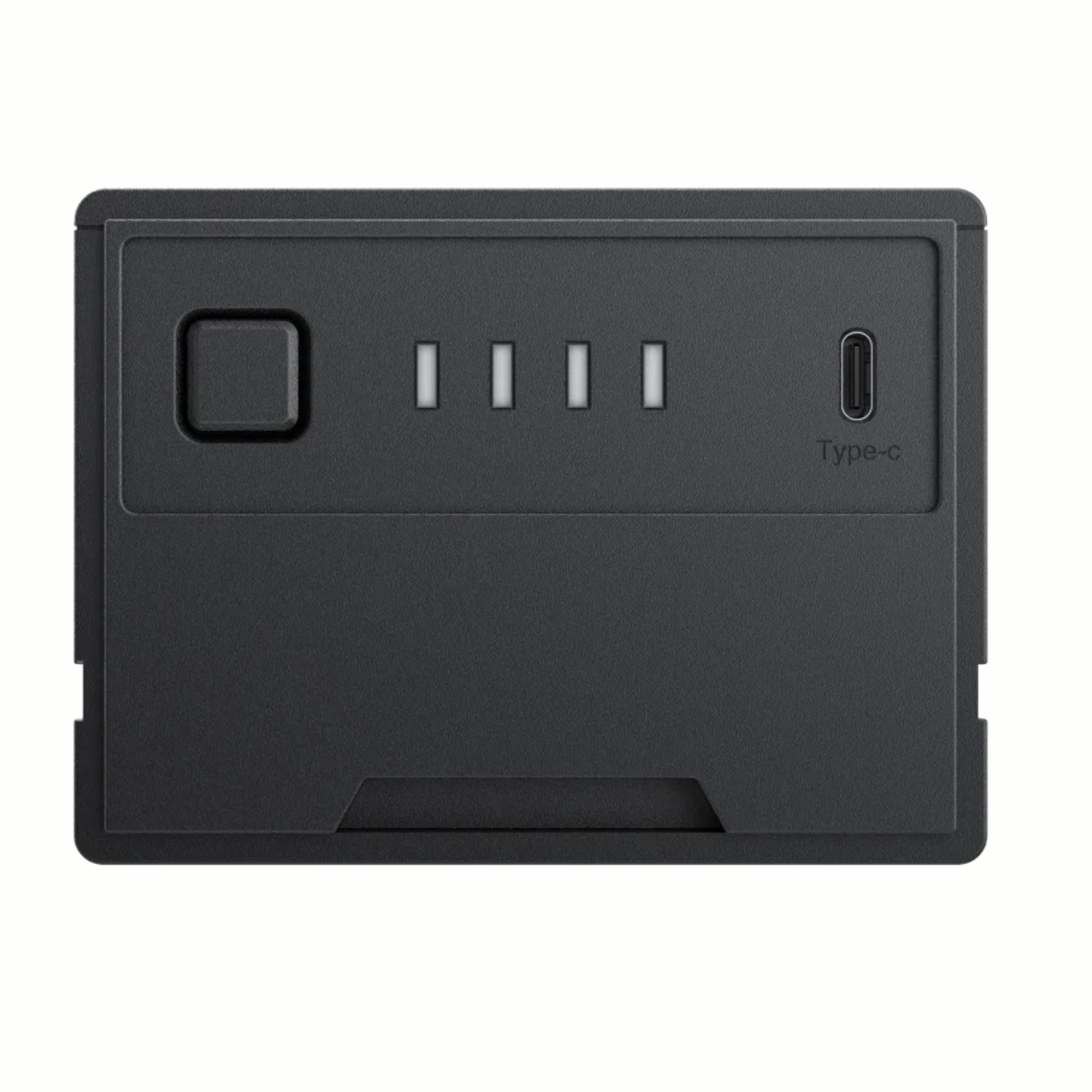 EcoFlow GLACIER Plug-in Battery 298Wh Portable Power Supply front view with battery level indicators and Type-C port.