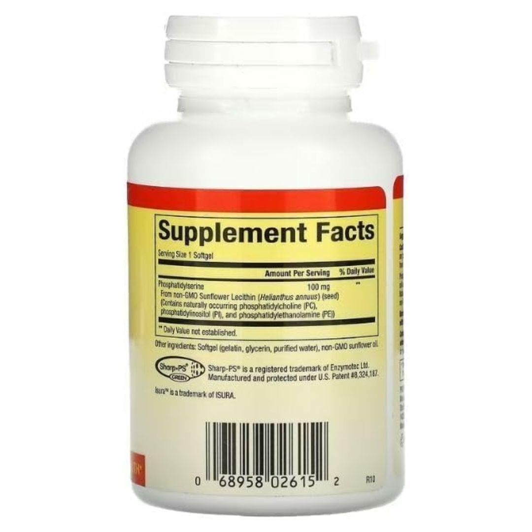 Natural Factors Phosphatidylserine Brain Functions and Memory Support 30 Softgels