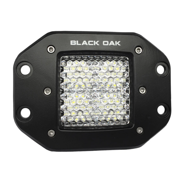 Black Oak LED Flush Flood Optics Pod Mount Light 10 Watt Cree Black Housing