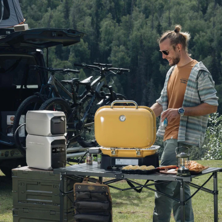 EcoFlow DELTA 3 Smart Extra Battery Reliable Expandable Energy Storage for outdoor cooking and adventures.