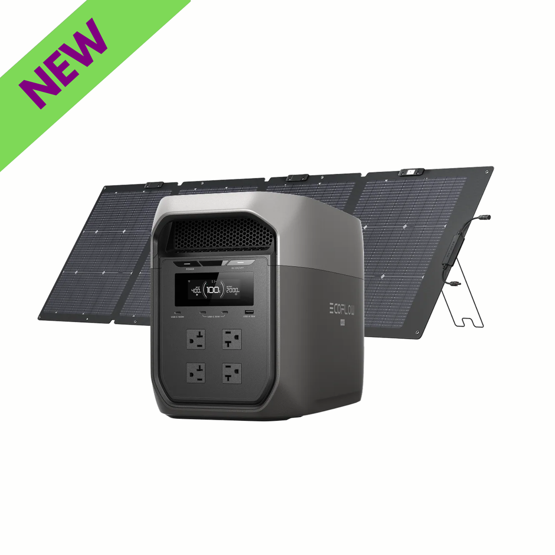 EcoFlow DELTA 3 Max with A 220W Solar Panel for portable power solutions and outdoor activities.