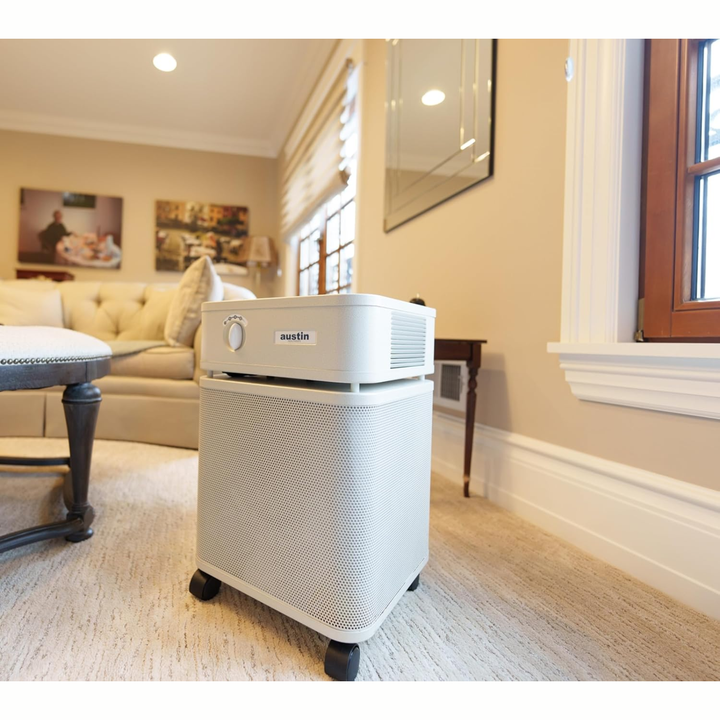 Austin Air HealthMate Plus Standard 220V Air Purifier For Home HM450 White