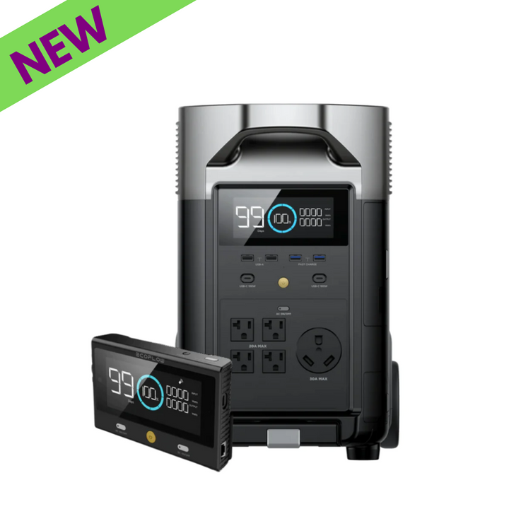 EcoFlow DELTA Pro 3600Wh Solar Portable Power Station + DELTA Pro Remote Control in sleek design with a &