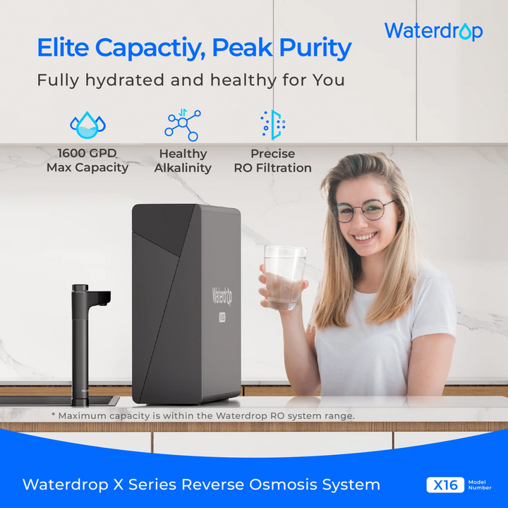 Waterdrop X Series Tankless Undersink Reverse Osmosis System X16 High Efficiency