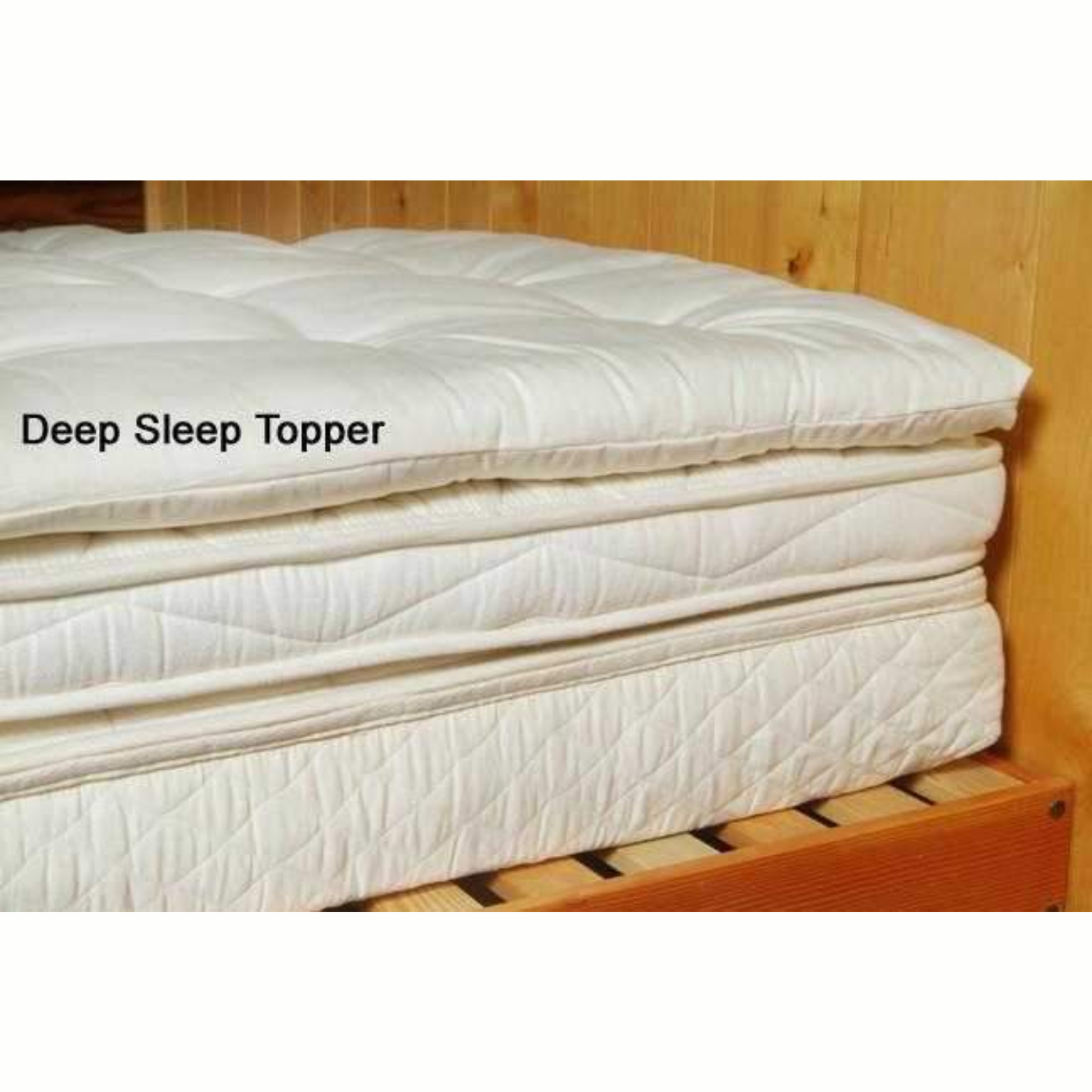 Holy Lamb Quilted Topper Cal King Size showcased as a Deep Sleep Topper, handcrafted for ultimate comfort.