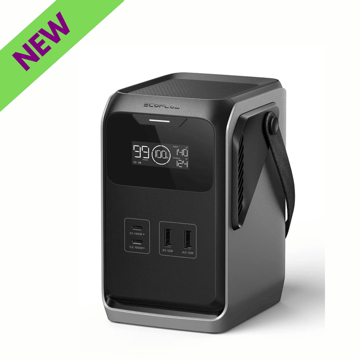 EcoFlow TRAIL 200DC 192Wh Portable DC Power Bank Compact Lightweight with display and handle.