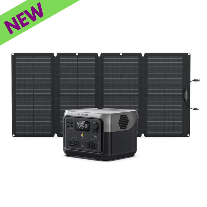 EcoFlow RIVER 2 Max Power Station With One 160W Power LFP 512Wh Solar Panel for reliable outdoor power.