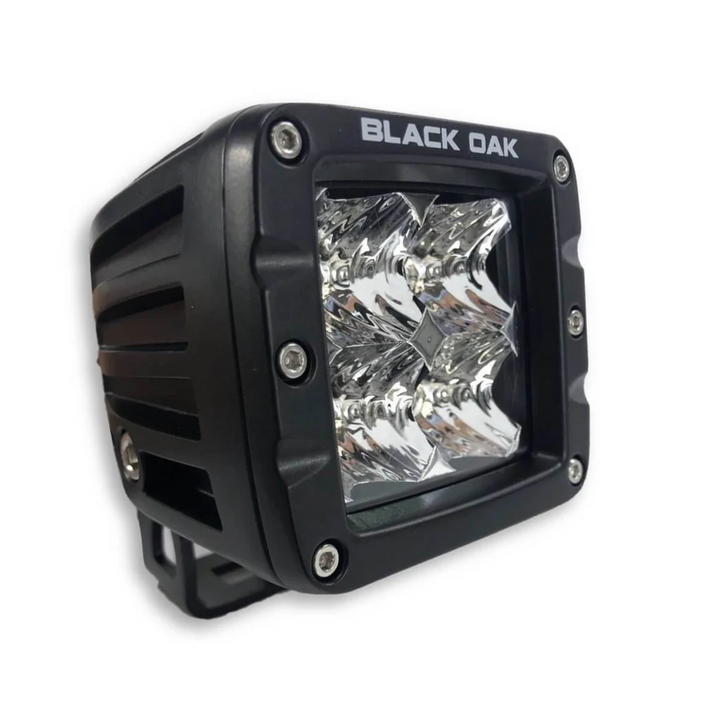 Black Oak LED 2" Amber Pod 3W Osram Light Flood Optics Black Housing