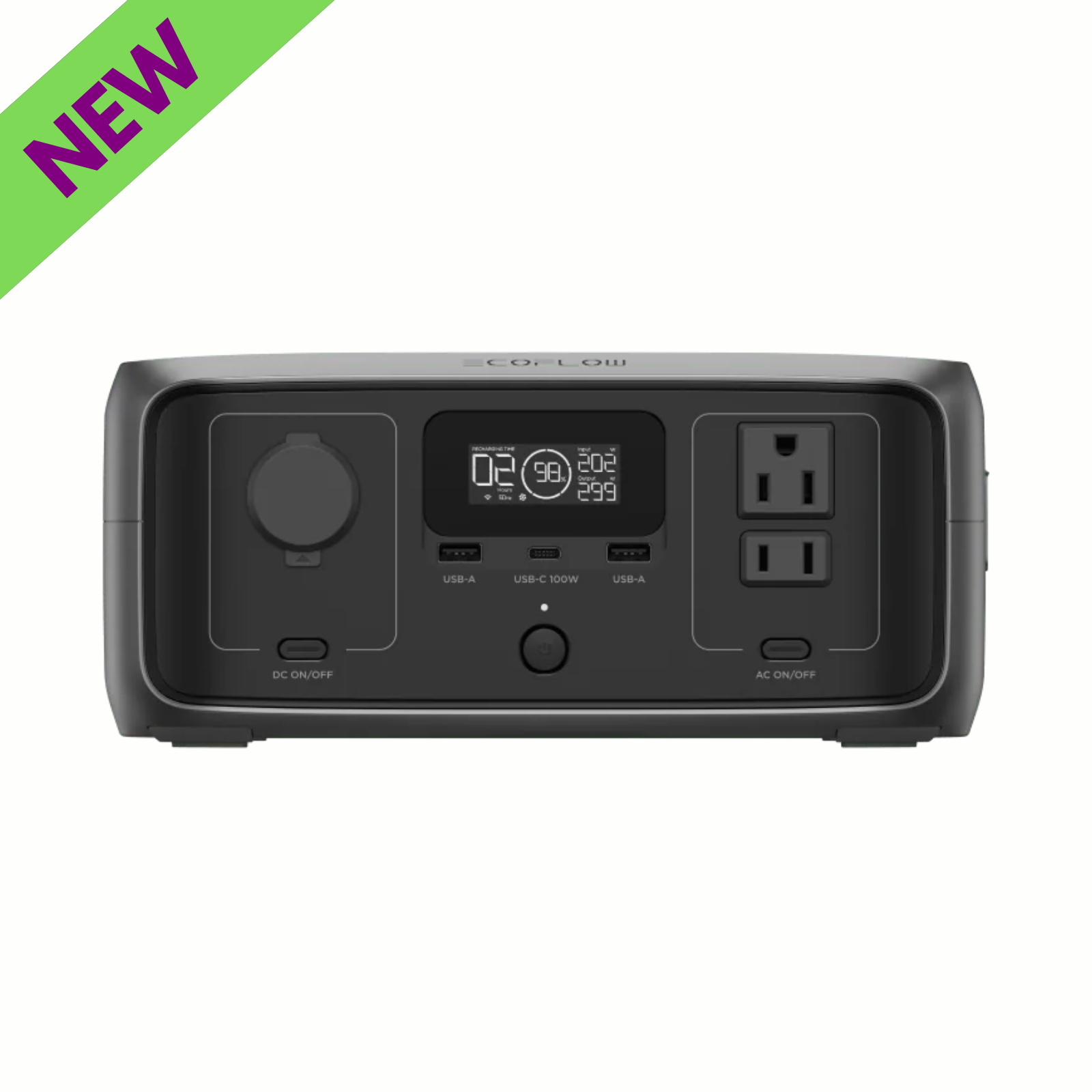 EcoFlow RIVER 3 Portable Power Station 245Wh 300W Lightweight Power Backup with display and multiple ports.