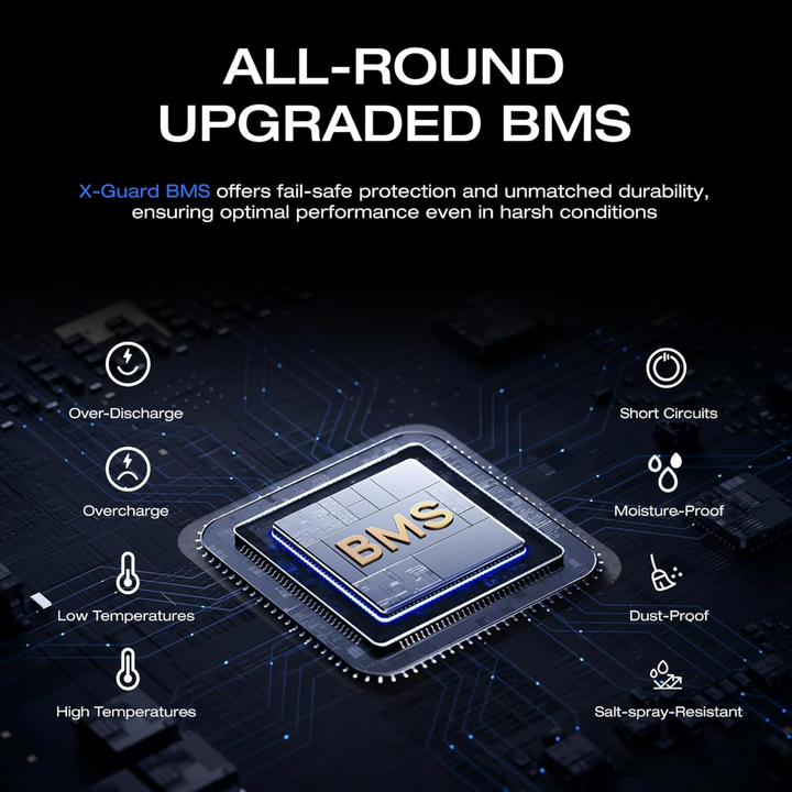 EcoFlow Lithium Battery with upgraded BMS for optimal performance in harsh conditions.