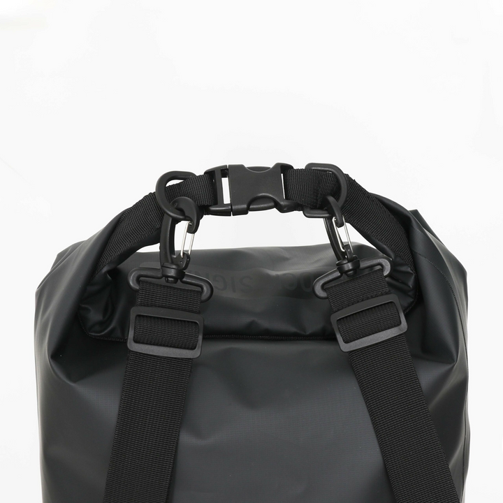 Top view of the Faraday Dry Bag Sling Pack showing adjustable straps and secure buckles, perfect for outdoor adventures.