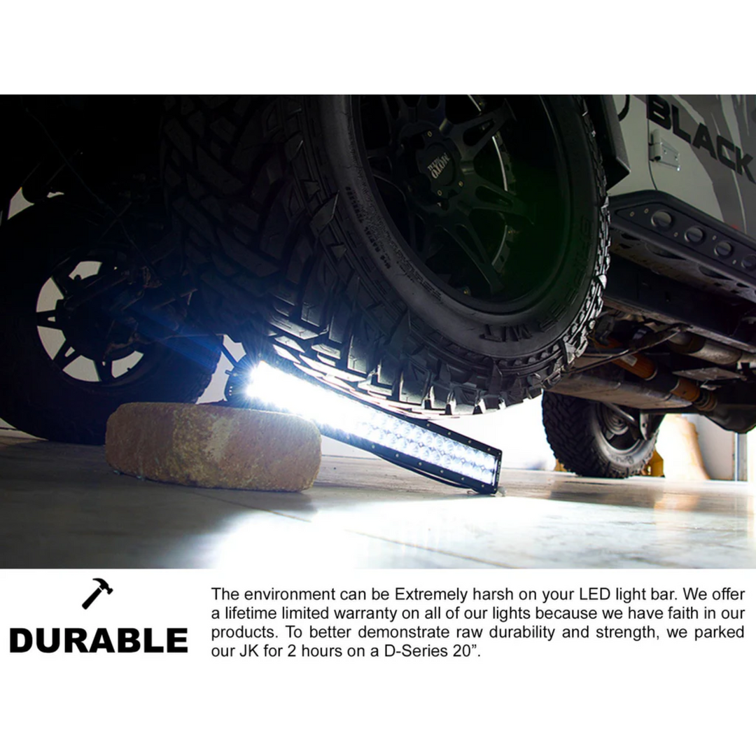 Black Oak LED 20" 940nm Infrared Double Row LED Light Bar Combo Optics Black