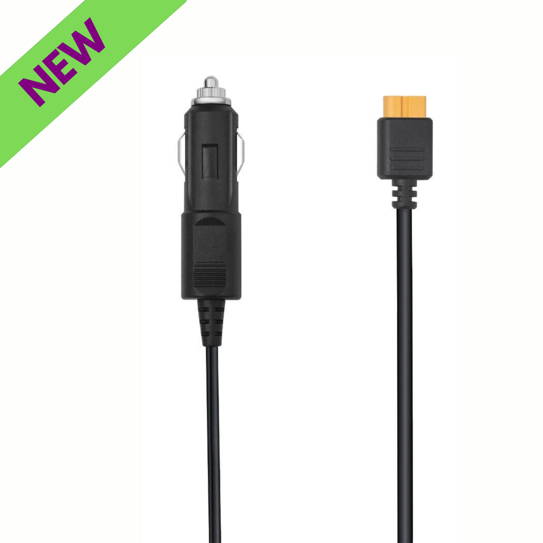 EcoFlow Car Charging Cable Fast Reliable Solution for Portable Power 1.5M with car plug and connector, new product.