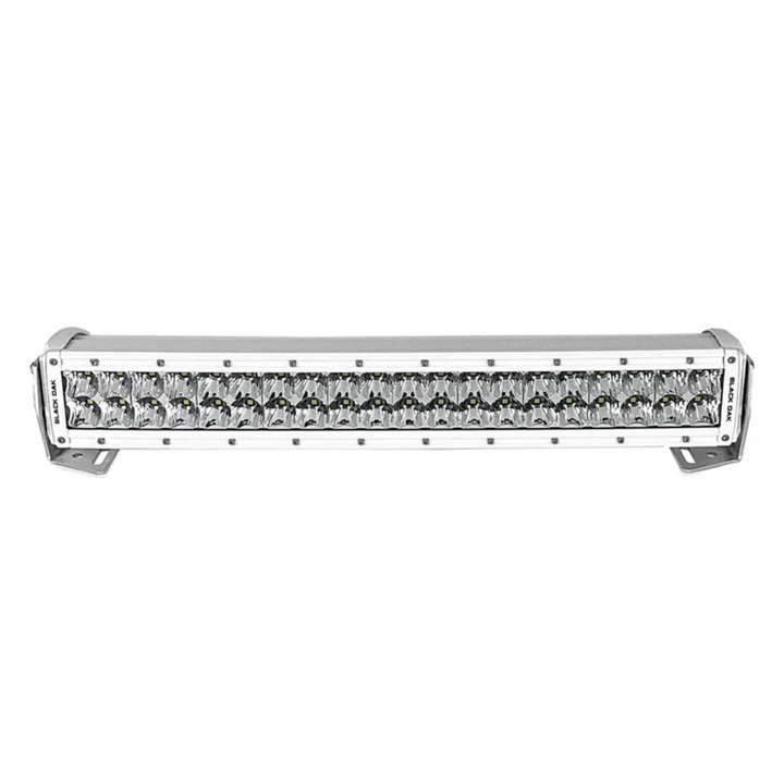 Black Oak LED Pro Series 3.0 Double Row 20" Curved Light Bar White Housing