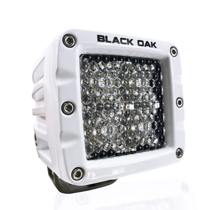 Black Oak LED 2" Marine Pod Light Diffused Optics White Housing 10 Watt Cree