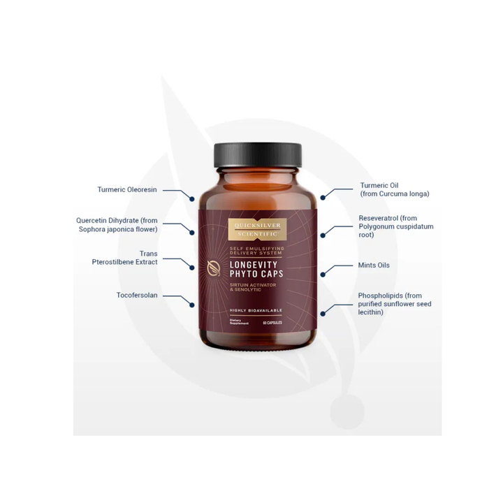 Quicksilver Scientific Longevity Phyto Caps Supports Healthy Aging 60 Capsules