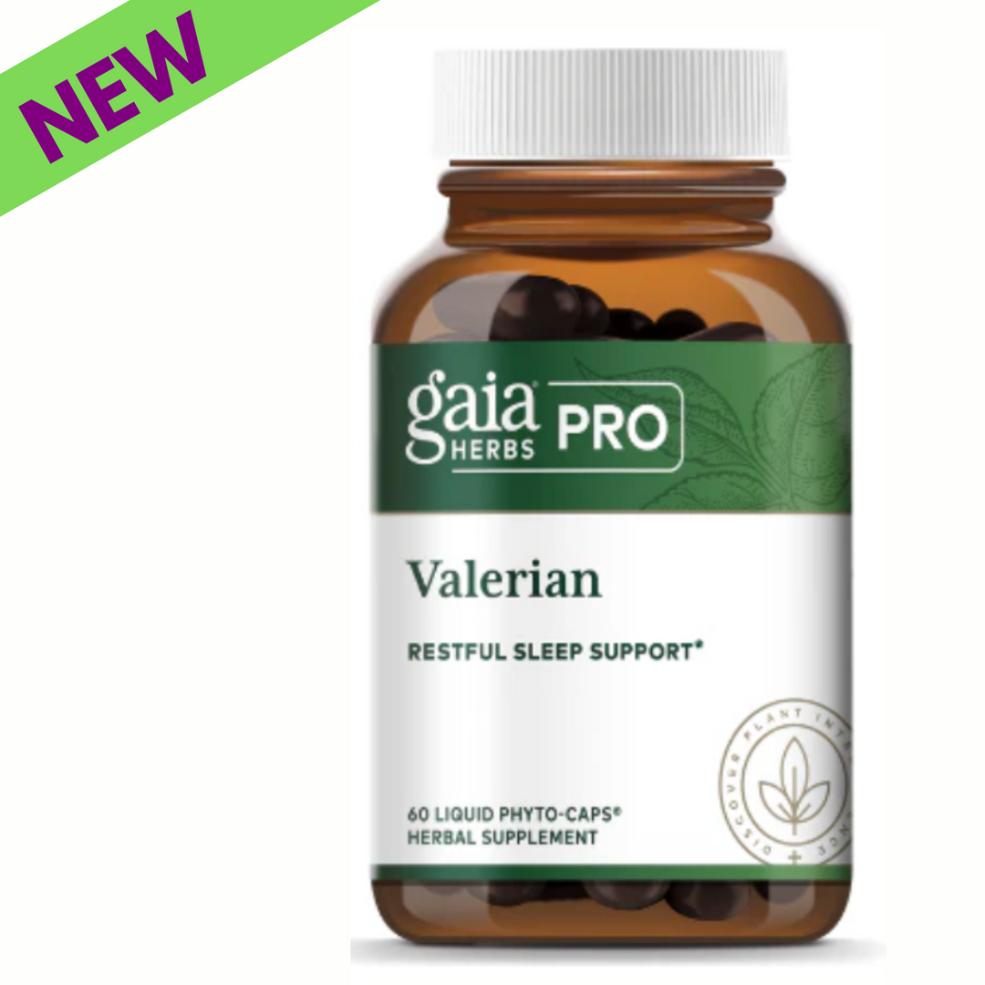 Gaia Herbs Pro Valerian Restful Sleep Support 60 Liquid Phyto Caps herbal supplement bottle new product