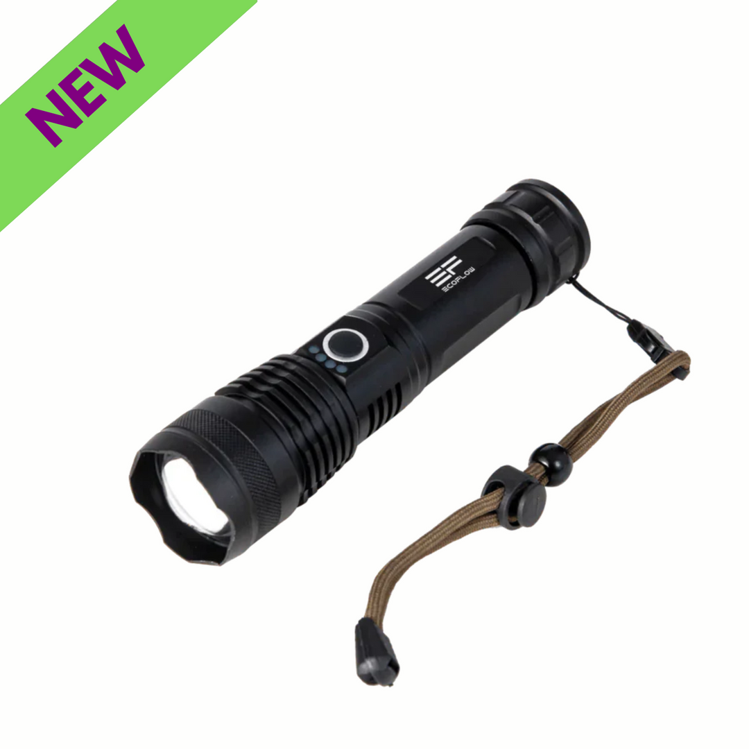 EcoFlow Flashlight High Brightness Portable LED Light for Outdoor Use with new tag and durable strap