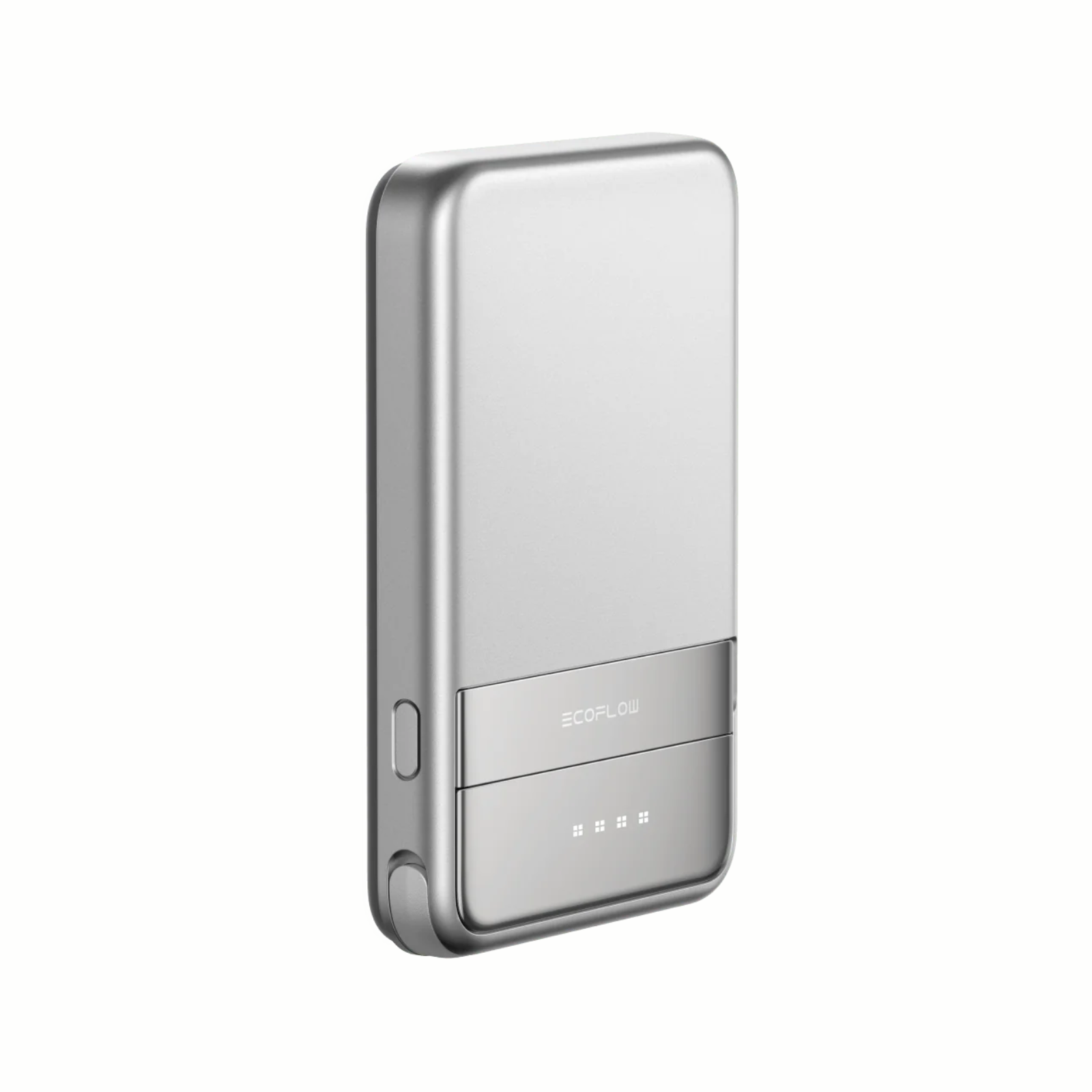 EcoFlow Rapid Magnetic Wireless Power Bank 5000mAh Charging Portable Charger in sleek silver design.