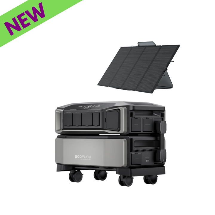 EcoFlow DELTA Pro Ultra Inverter + Qty 1 Battery + 400W Portable Solar Panel - innovative portable power solution