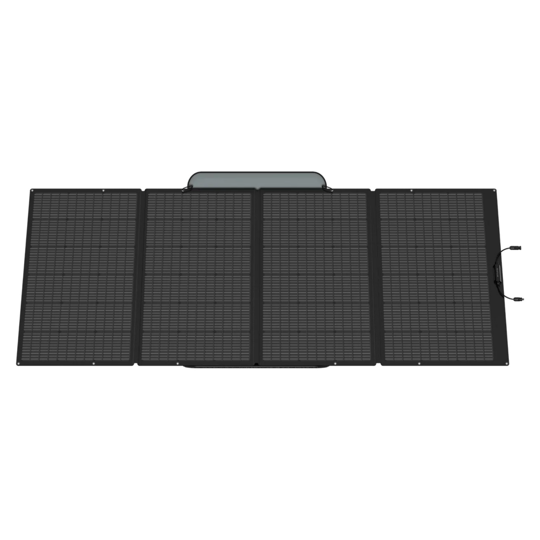 EcoFlow DELTA Pro 3 with 400W Solar Panel and Transfer Switch A510A solar panel view from above.