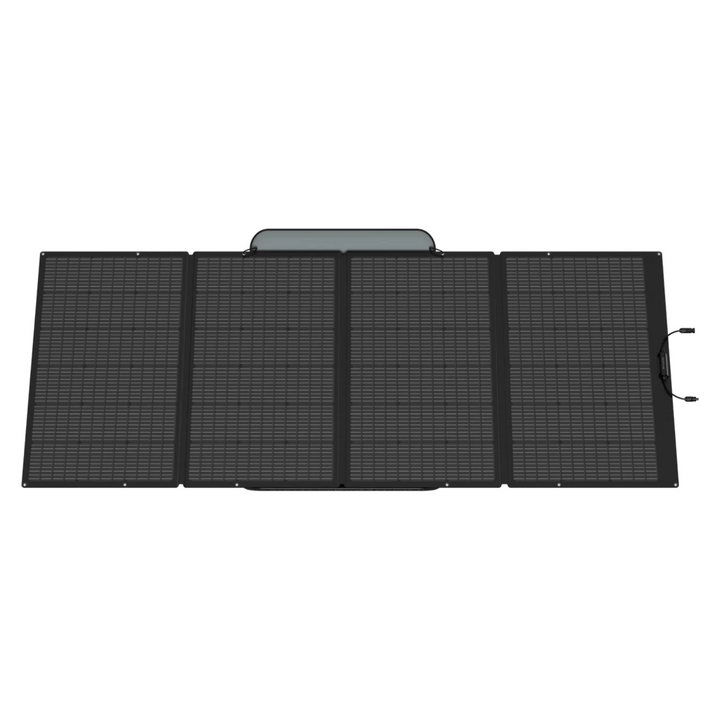 EcoFlow DELTA Pro 3 with 400W Solar Panel and Transfer Switch A510A solar panel view from above.