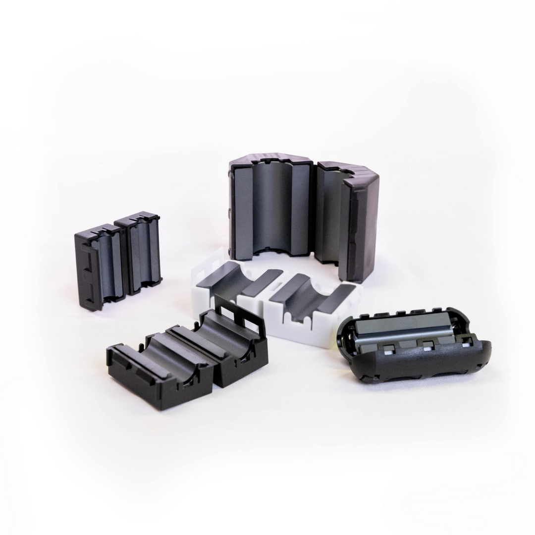 Faraday Broadband EMP Ferrite products showcasing high frequency noise suppression, ideal for EMP protection.