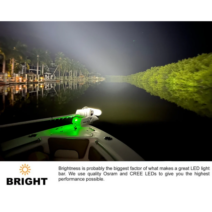 Black Oak LED 20 Inch Curved Green LED Predator Light Bar Combo Optics