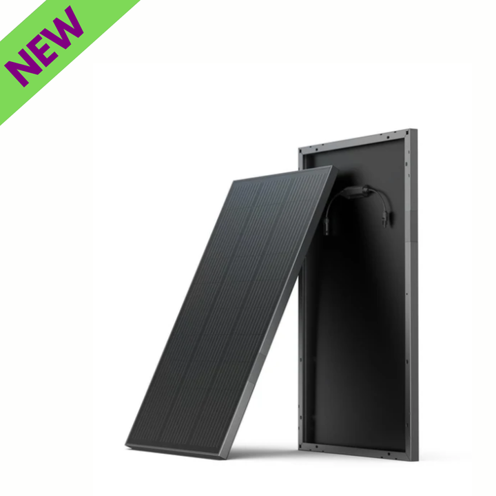 EcoFlow 100W Rigid Solar Panel 2 Feet High Efficiency Black Waterproof