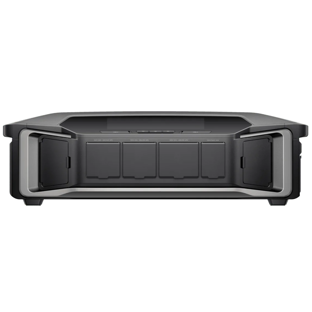 EcoFlow DELTA Pro Ultra Single Inverter Unit High Power Backup Solution front view with open compartments.