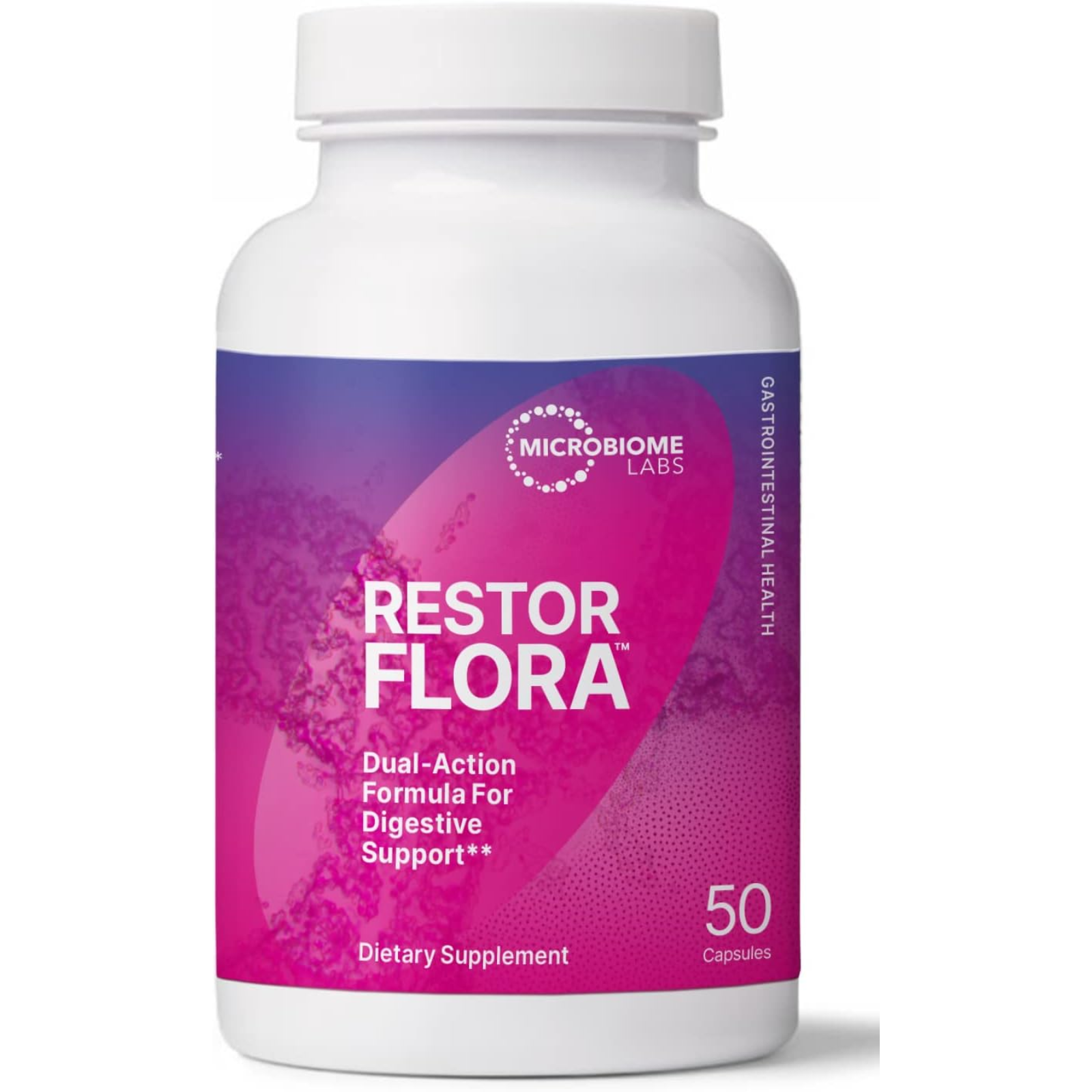 Microbiome Labs RestorFlora Probiotic 50 Caps Dietary Supplement for Digestive Health