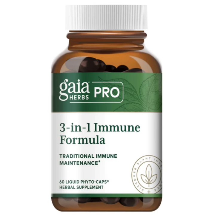 Gaia Herbs 3-in-1 Immune Support 60 Caps Herbal Supplement for Immune Health and Stress Adaptation