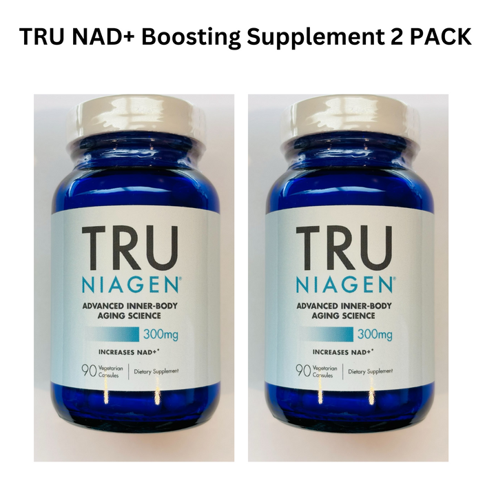 Tru Niagen Boosting Supplement Cellular Energy 300mg  90 Vegetarian Caps 2 PACK