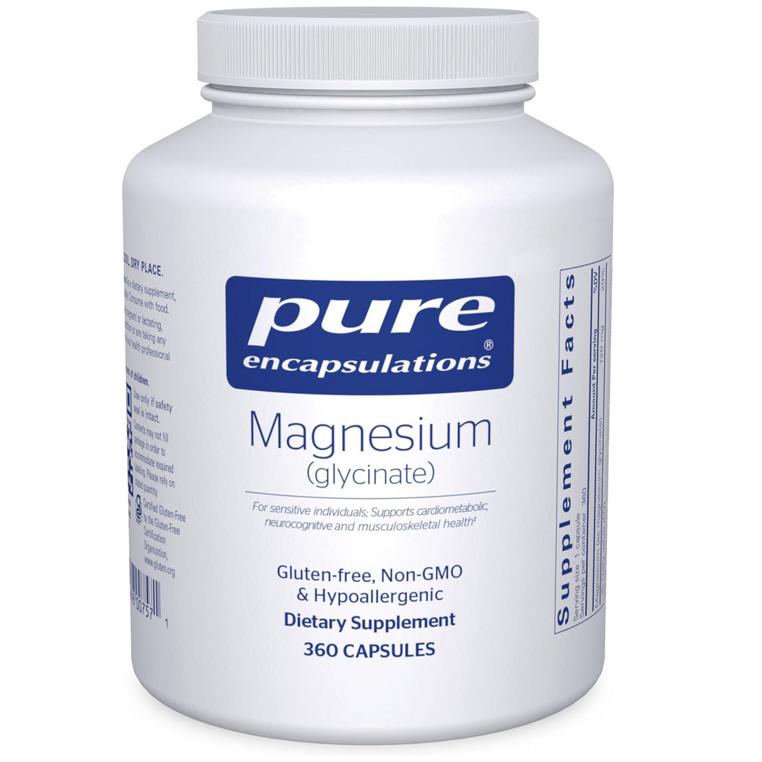 Pure Encapsulations Magnesium Glycinate Stress Sleep Support Supplement 360 Caps