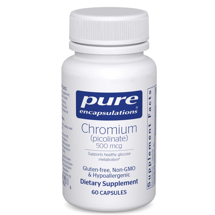 Pure Encapsulations Chromium Picolinate 500mcg Lipid and Carb Metabolism 60 Caps