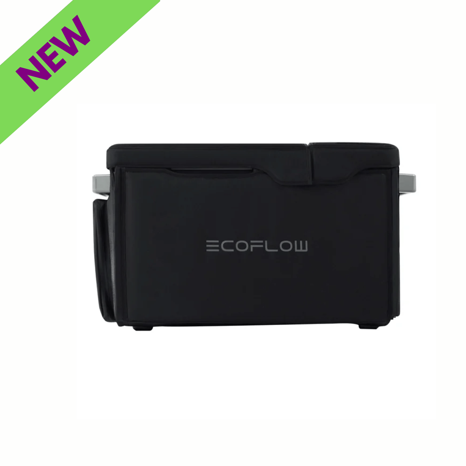 EcoFlow Portable Cooler Case with a new tag, showcasing the sleek black design.