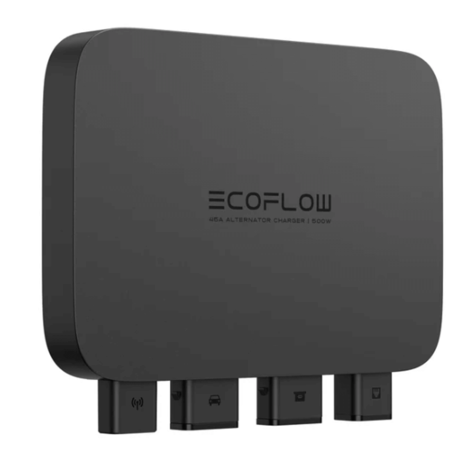 EcoFlow 500W DC Charger with multiple connection ports for fast charging and battery maintenance