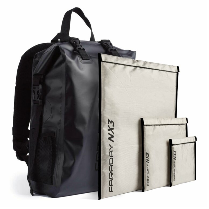 Faraday Dry Bag Backpack With 3 PCs NX3 Kit Waterproof Shielding Storage