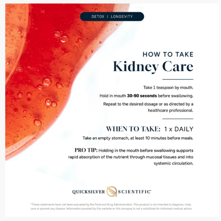 Quicksilver Scientific Kidney Care Kidney Lymph Drainage Support Formula 100ML